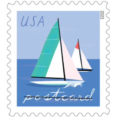 2023 Sailboats - 100 Postcard Stamps