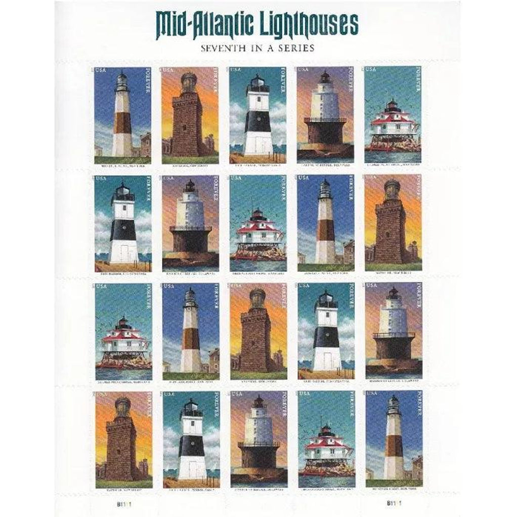 Mid Atlantic Lighthouses 2021 - Sheets of 100 stamps