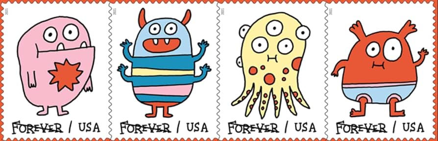 Message Monsters 2021 - Sheets of 100 stamps