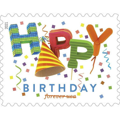 Happy Birthday 2021 - Sheets of 100 stamps