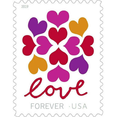 Hearts Blossom Love 2019 - Sheets of 100 stamps
