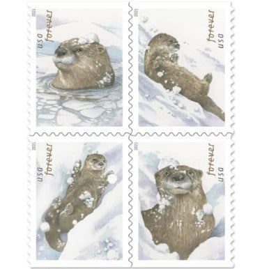 Otters in Snow 2021 - Booklets of 100 stamps
